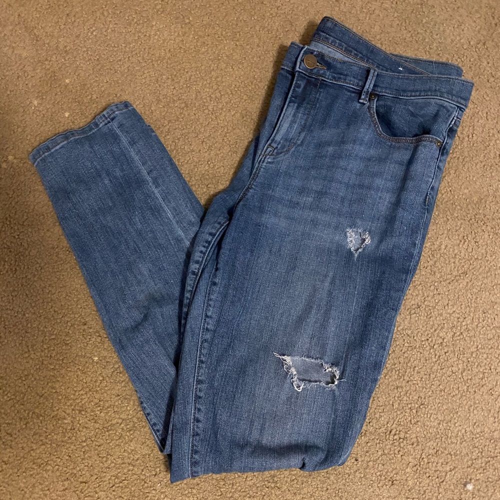 LOFT Outlet Distressed Skinny Jeans